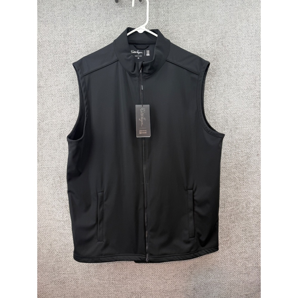 Walter Hagen 11 Majors Mens XL Black Full Zip Golf Vest HydroHalt MGA36050 NWT - Picture 2 of 9
